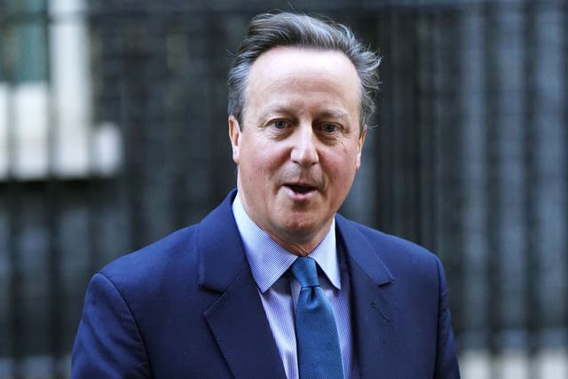 New Foreign Secretary Lord Cameron made his maiden speech in the Lords (James Manning/PA)