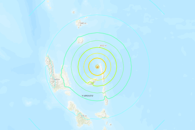 <p>Earthquake tremors felt at Vanautu island on Wednesday 22 November 2023</p>