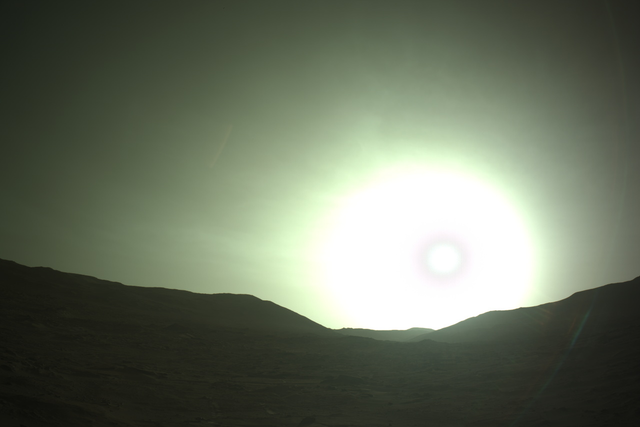 <p>Image of sunset on Mars acquired by Perseverance rover</p>